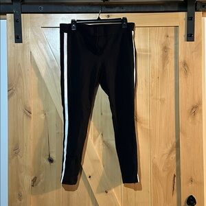 Ann Taylor Black Pants with White Stripes